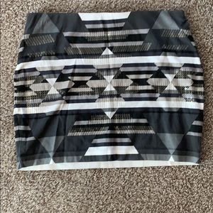 Express gray sequin cotton skirt